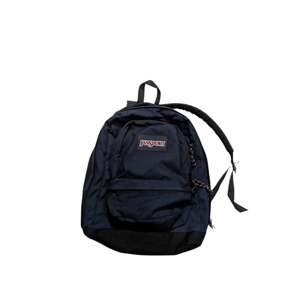Vintage JanSport Cordura Backpack Navy Blue Made In USA 90s Bookbag Mens Large